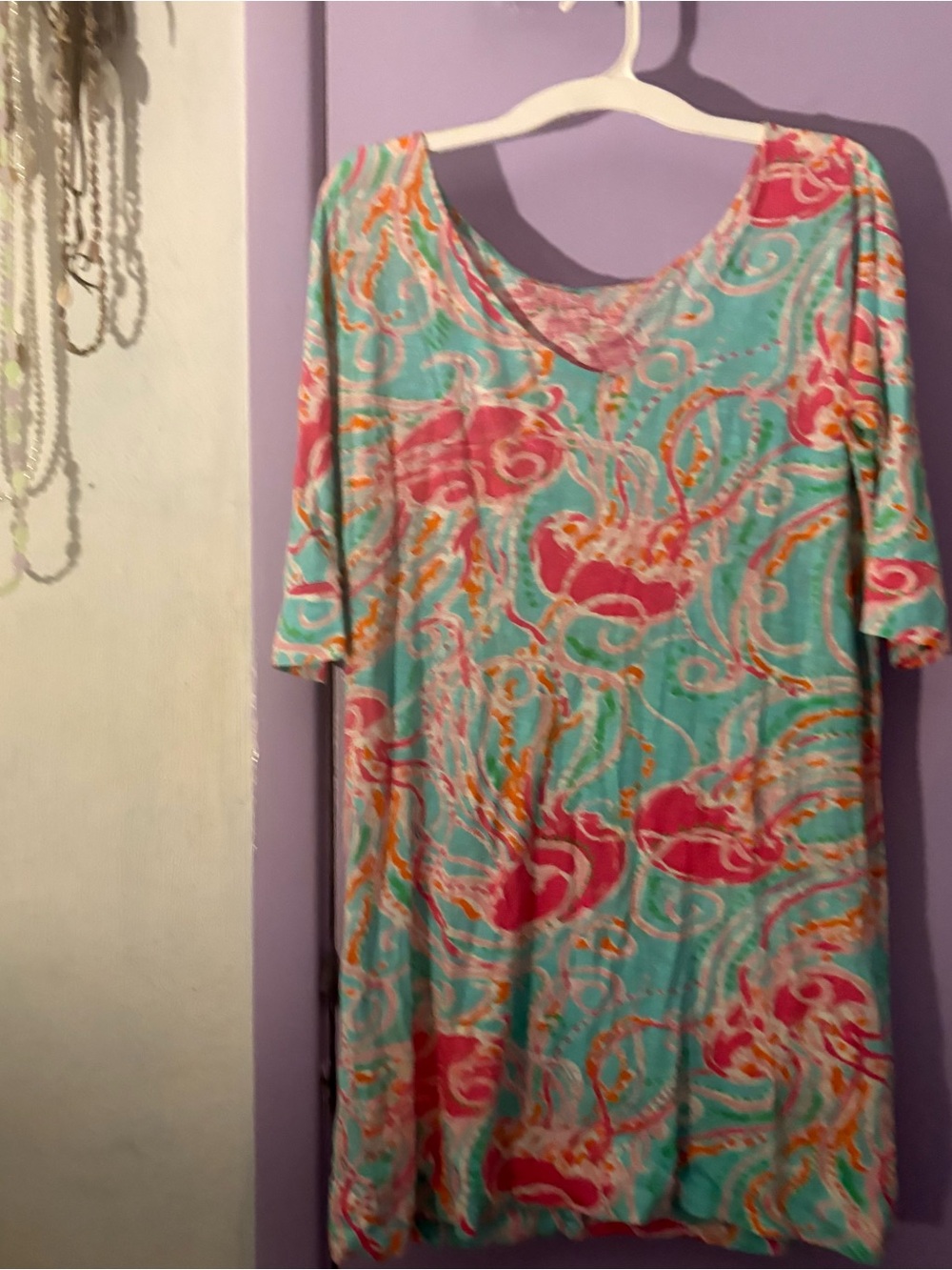 Lilly Pulitzer Teal and Pink Mini Dress